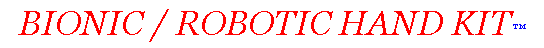 Text Box: BIONIC / ROBOTIC HAND KIT�